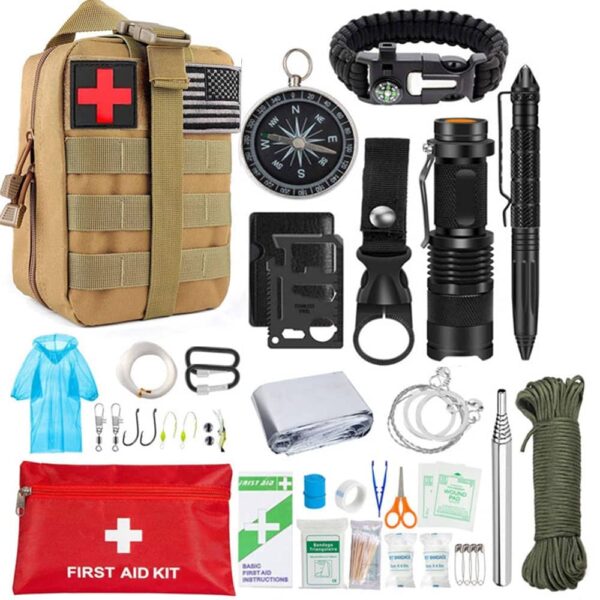 Kit de survie militaire complet 38 en 1 Soldat 2