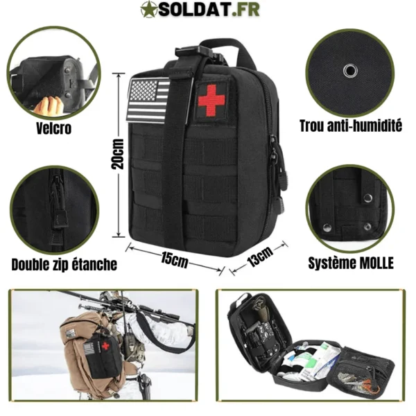 Kit de survie militaire complet 38 en 1 Soldat 3