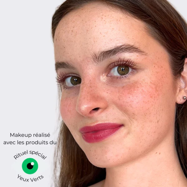 Pack Makeup Pomponne Special Couleurs des Yeux verts lèvre blush et baume