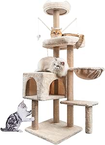 Arbre à chat avec nids et 7 poteaux à griffer Meilleure idée cadeau arbre pour chat