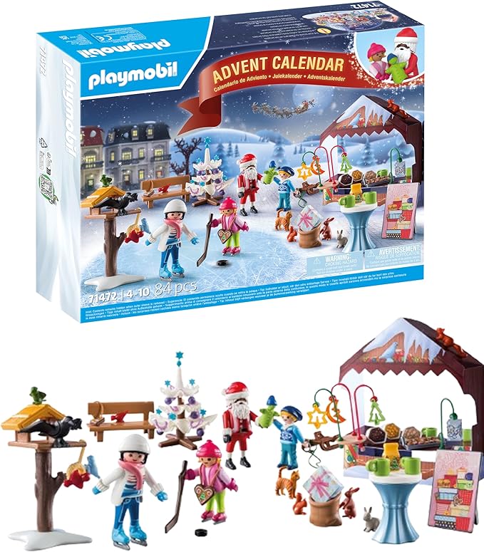 Calendrier de l'Avent Playmobil marché de noël Meilleure idée cadeau calendrier jouet enfant