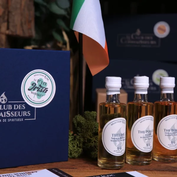 Coffret Dégustation Whisky - Le Club des Connaisseurs Meilleure idée cadeau coffret découverte de spiritueux whiskys d'irlande