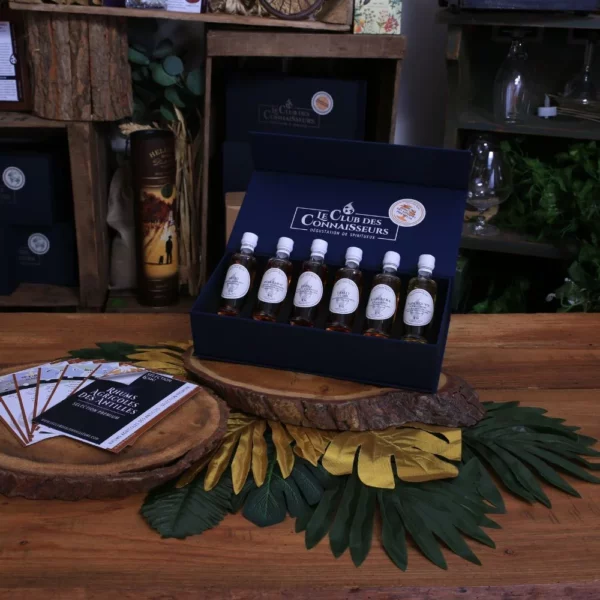 Coffret Dégustation rhum - Le Club des Connaisseurs Meilleure idée cadeau coffret découverte de spiritueux rhums agricole des antilles françaises premium
