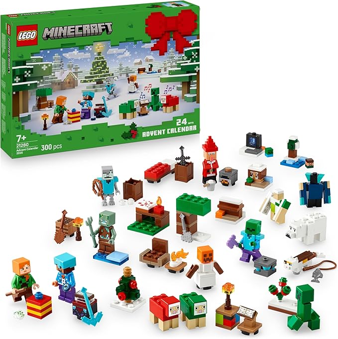 Lego calendrier de l'avent minecraft Meilleure idée cadeau calendrier pour gameur