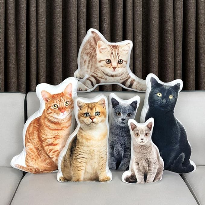 Oreiller photo chat personnalisable 3D Meilleure idée cadeau oreiller imprimable chat