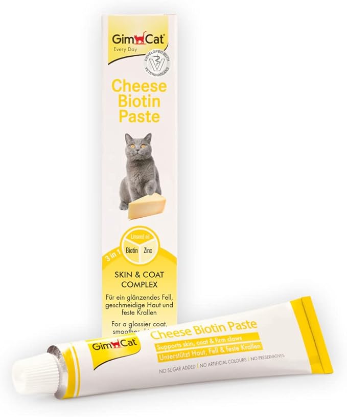 Pâte pour le pelage, peau et griffes goût cheese Meilleure idée cadeau pâte pour chat