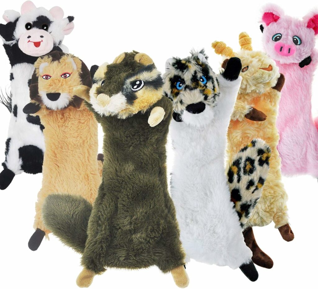 Doudous à mâcher chien - Pack de 6 jouets Meilleure Idée Cadeau doudou qui couine
