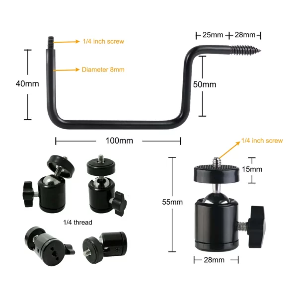 Supports fixation caméra extérieur x2 Meilleure Idée Cadeau BlazeVidéo support pour caméra de chasse