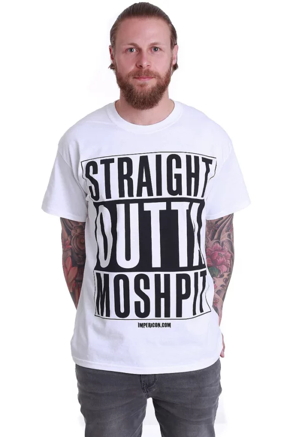 T-Shirt Outta Moshpit White Meilleure Idée Cadeau haut rock impericon