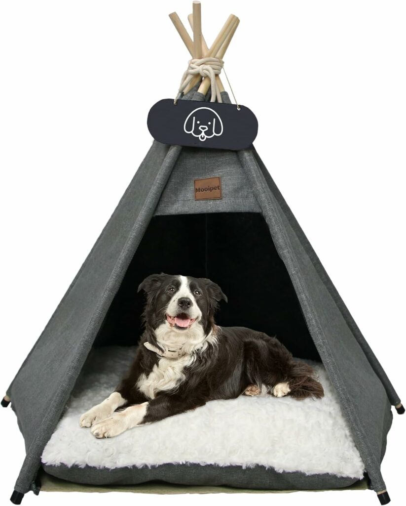 Tipi Chien et autres animaux de compagnie avec coussin lavable Meilleure idée cadeau tente pour animaux