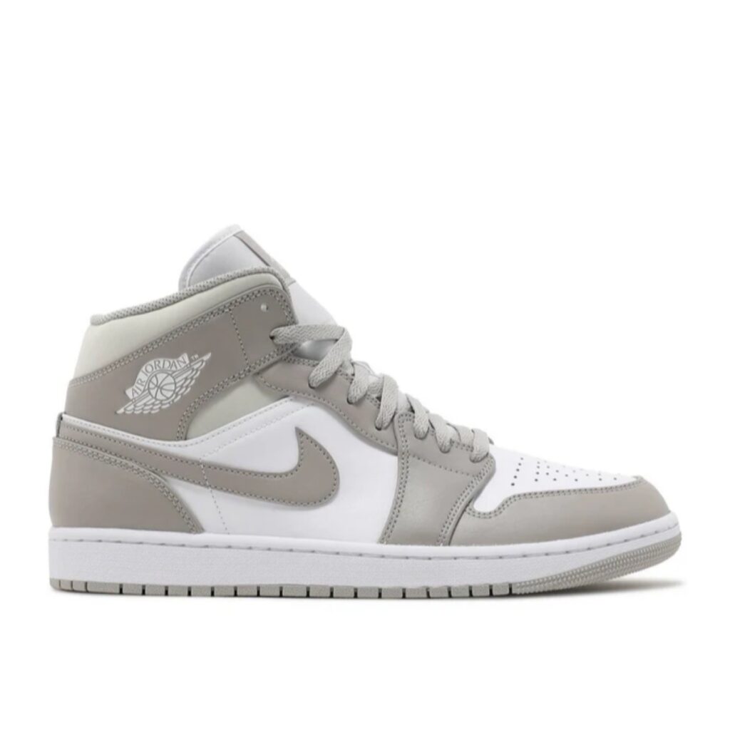 Air Jordan 1 Grise Mid Linen Meilleure idée cadeau jordan grise cuir