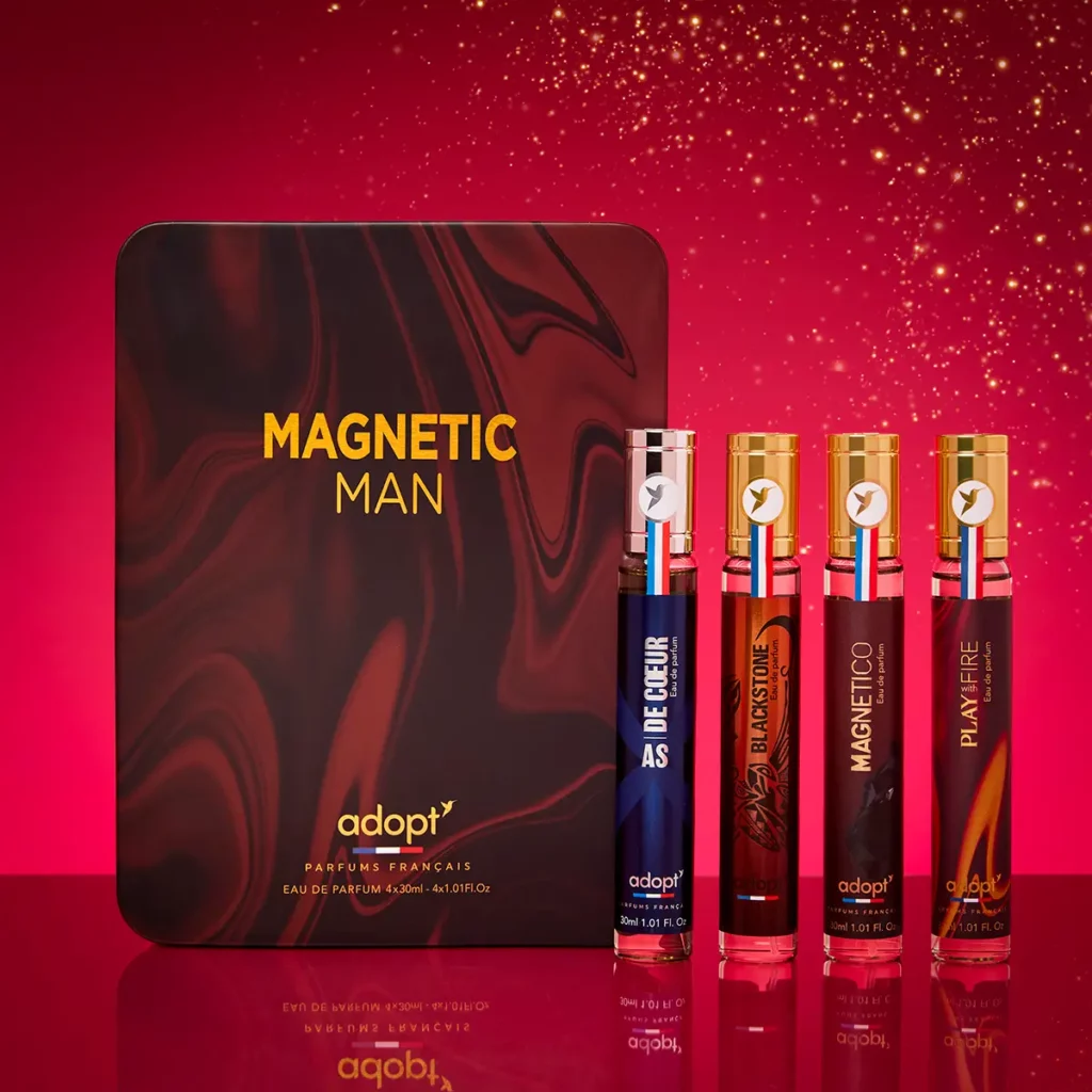 Coffret Magnetic Man 4 × Eaux de Parfums 30 ml Meilleure idée cadeau coffret parfum de noel