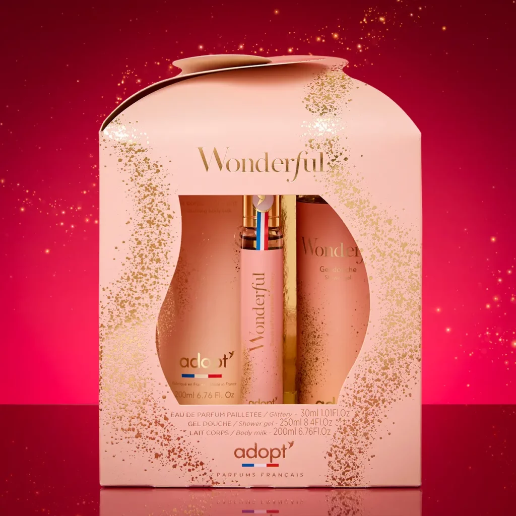 Coffret Wonderful Adopt – Routine « parfum + soins corps » meilleure idée cadeau coffret de soin pour femme
