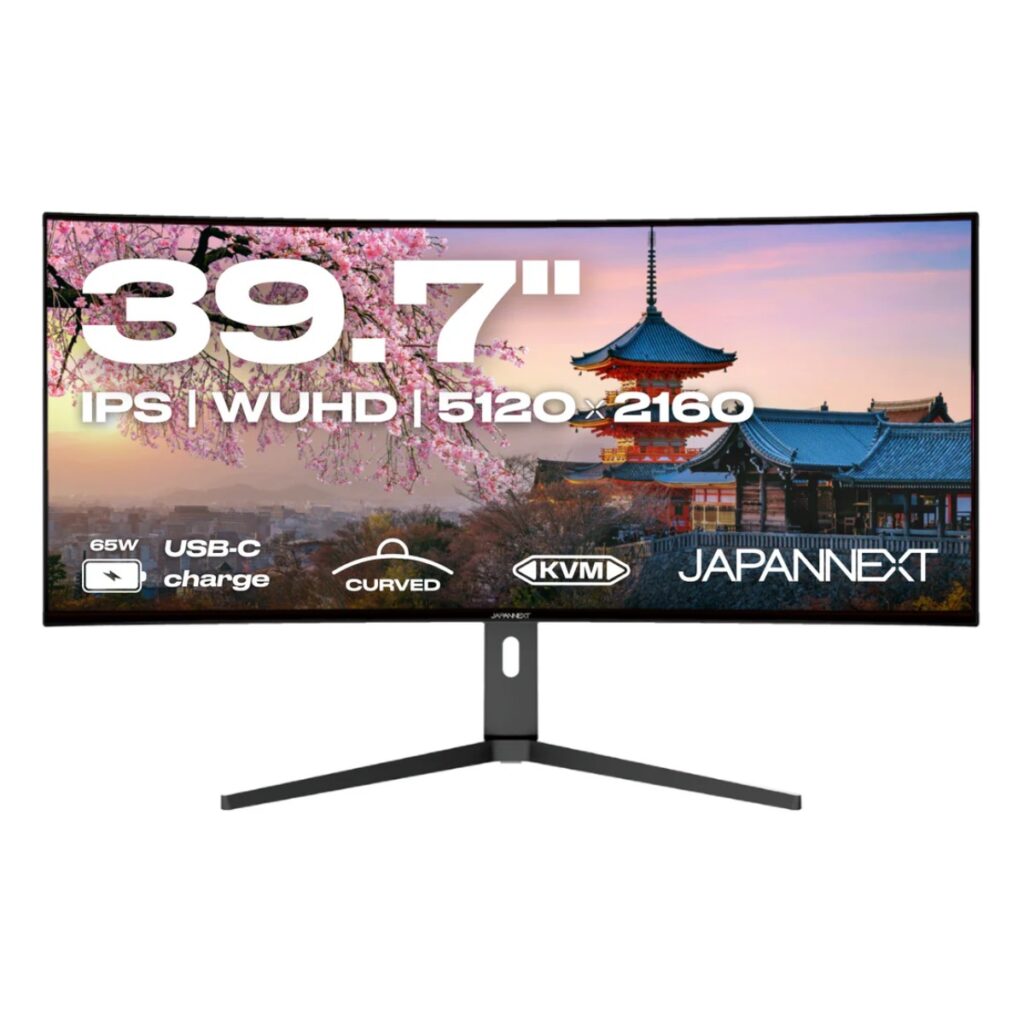 Écran PC incurvé Japannext 39,7 pouces WUHD Meilleure idée cadeau écran gaming incurvé