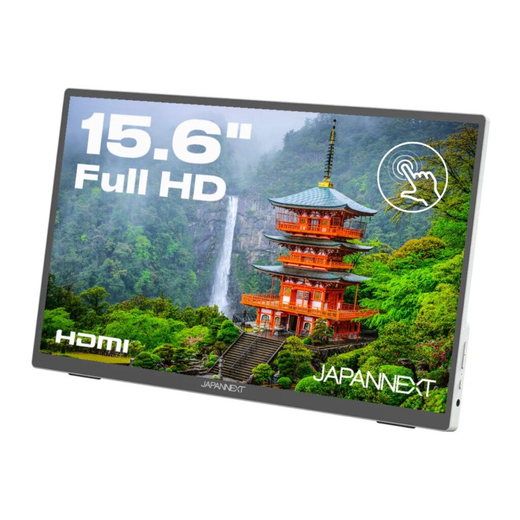 Écran portable tactile Japannext 15,6 pouces Full HD Meilleure idée cadeau écran tactile pour pc