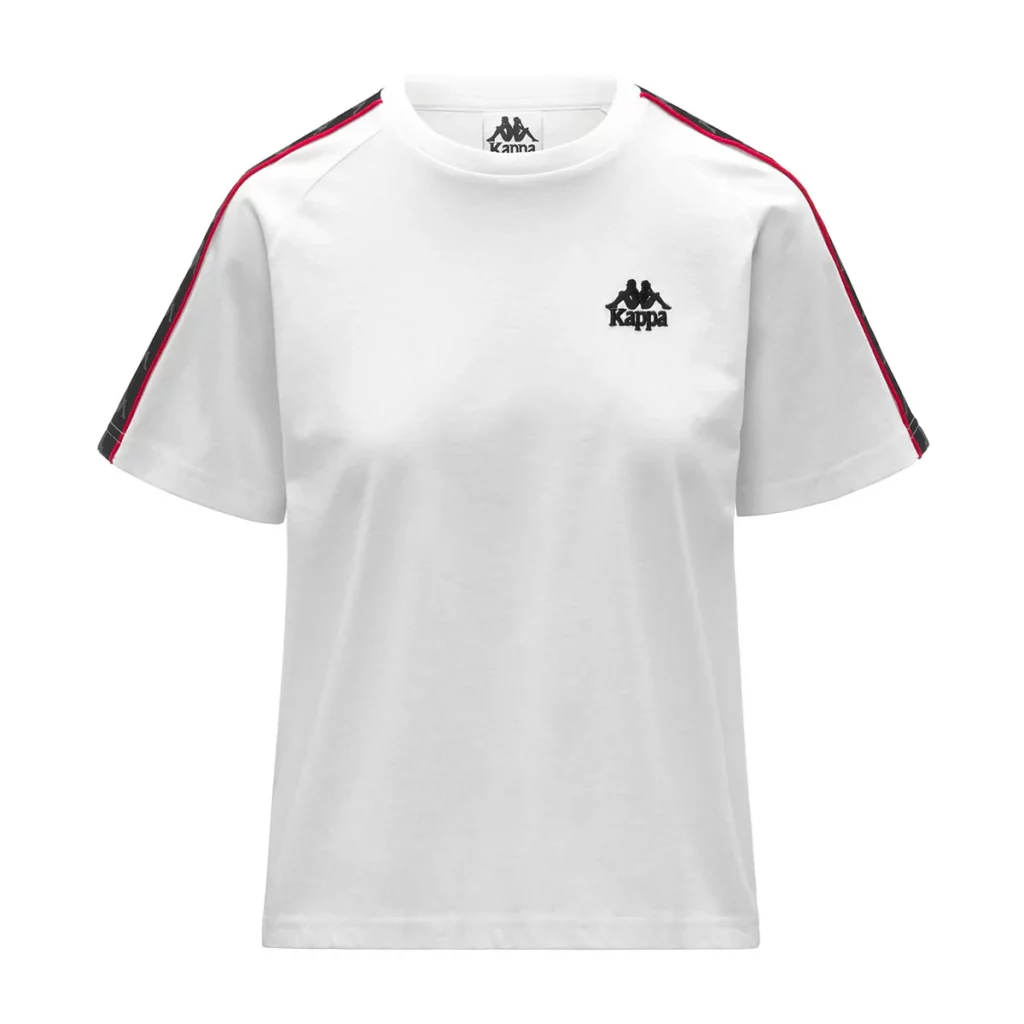 T shirt Kappa femme blanc 222 Banda ADI Meilleure idée cadeau t shirt kappa sport femme