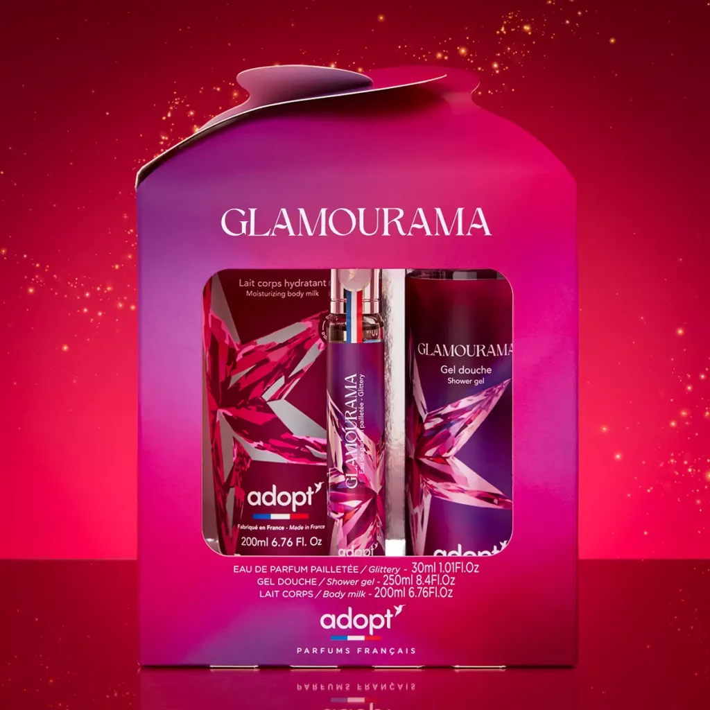 Coffret Glamourama – Eau de Parfum 30 ml + Gel Douche 250 ml + Lait Corps 200 ml Meilleure idée cadeau coffret femme pas cher et de qualité