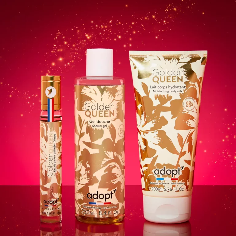 Coffret Golden Queen – Eau de Parfum 30 ml + Gel Douche 250 ml + Lait Corps 200 ml Meilleure idée cadeau coffret soins femme pas cher