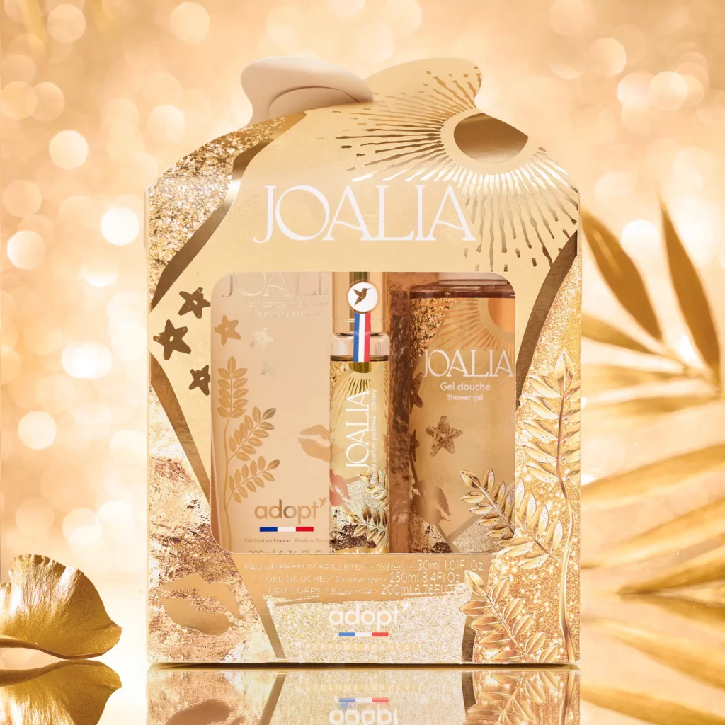 Coffret Joalia Chalet Eau de Parfum 30 ml + Gel Douche 250 ml + Lait Corps 200 ml Meilleure idée cadeau coffret parfum de poche