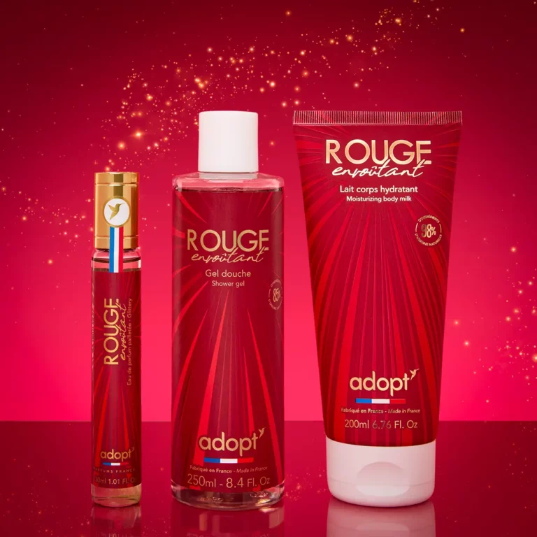 Coffret Rouge Envoûtant Eau de Parfum 30 ml + Gel Douche 250 ml + Lait Corps 200 ml Meilleure idée cadeau coffret soins femme rouge