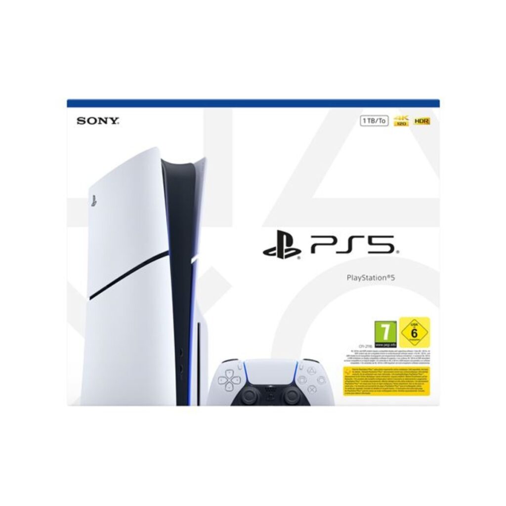 Console Sony PS5 Slim Edition Standard Blanc et Noir Meilleure idée cadeau console dernière génération