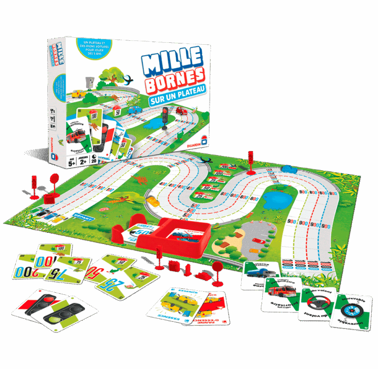 Mille bornes avec plateau classique Meilleure idée cadeau jeu pour la famille
