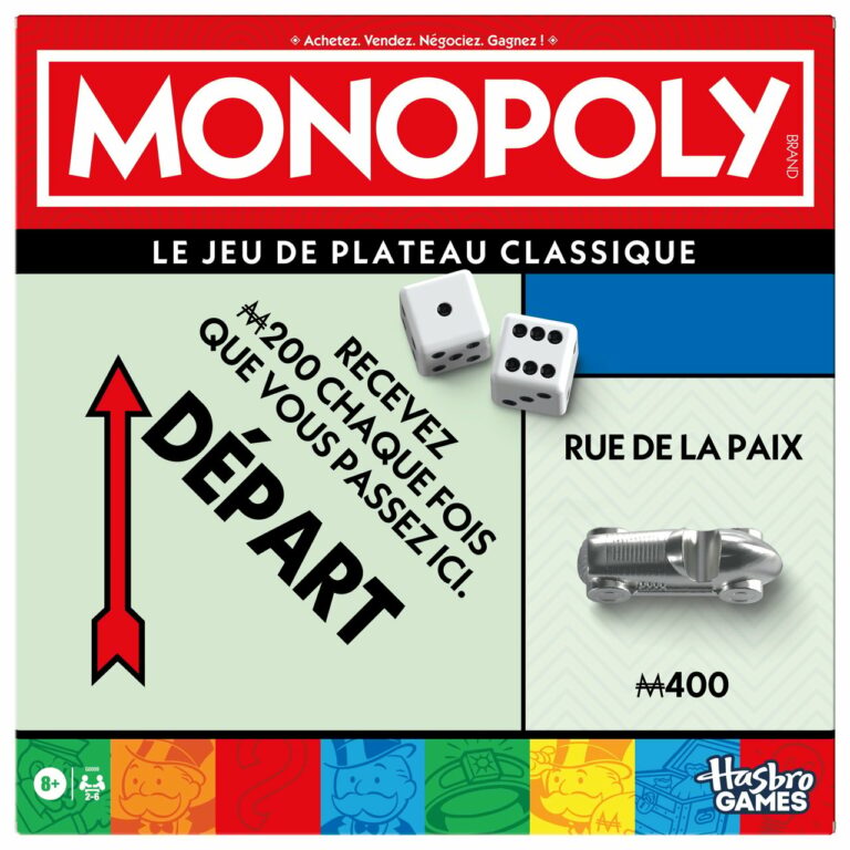 Monopoly Classique Refresh Meilleure idée cadeau jeu de plateau