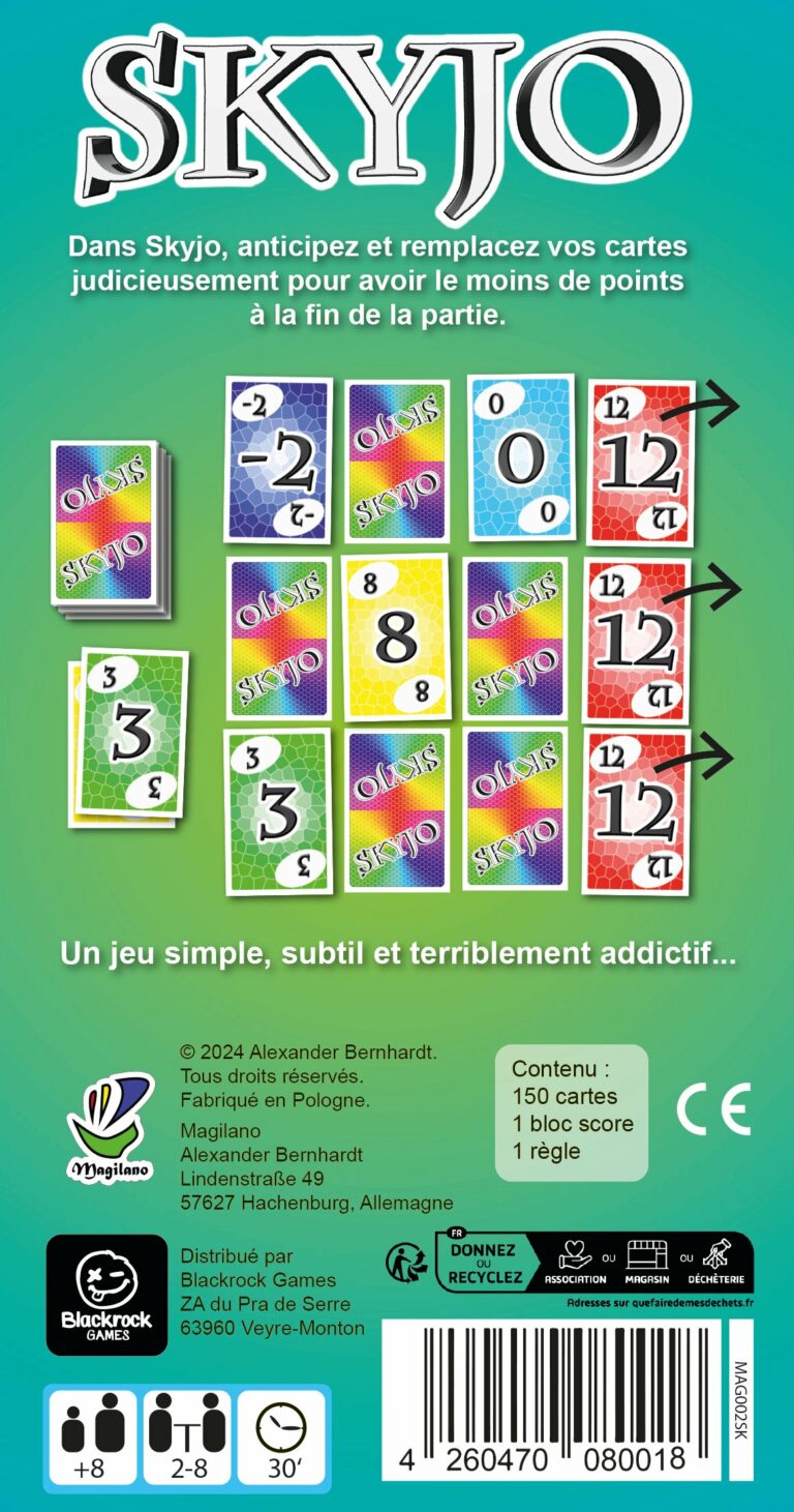 Skyjo - Magilano meilleure idée cadeau jeu de carte