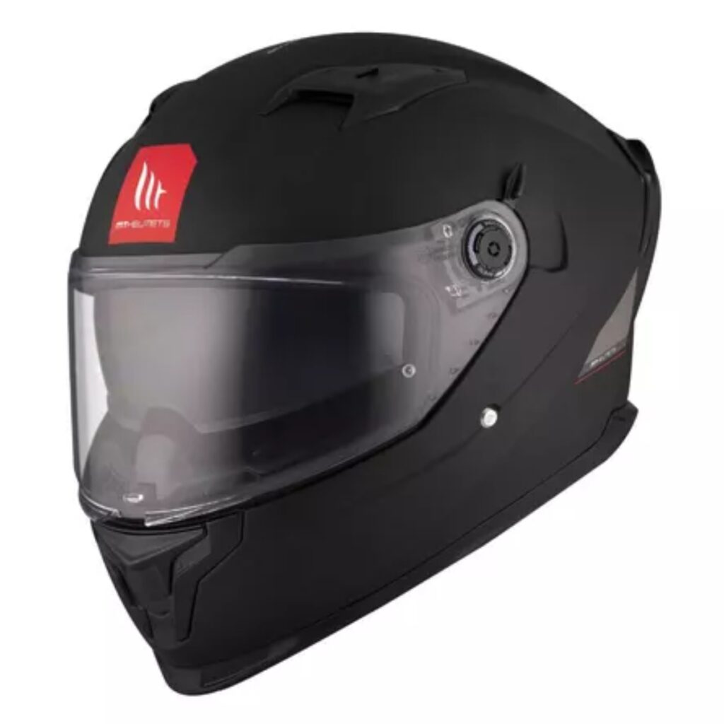 Casque intégral noir mat MT Helmets Braker A1 avec visière transparente meilleure idée cadeau casque motard route