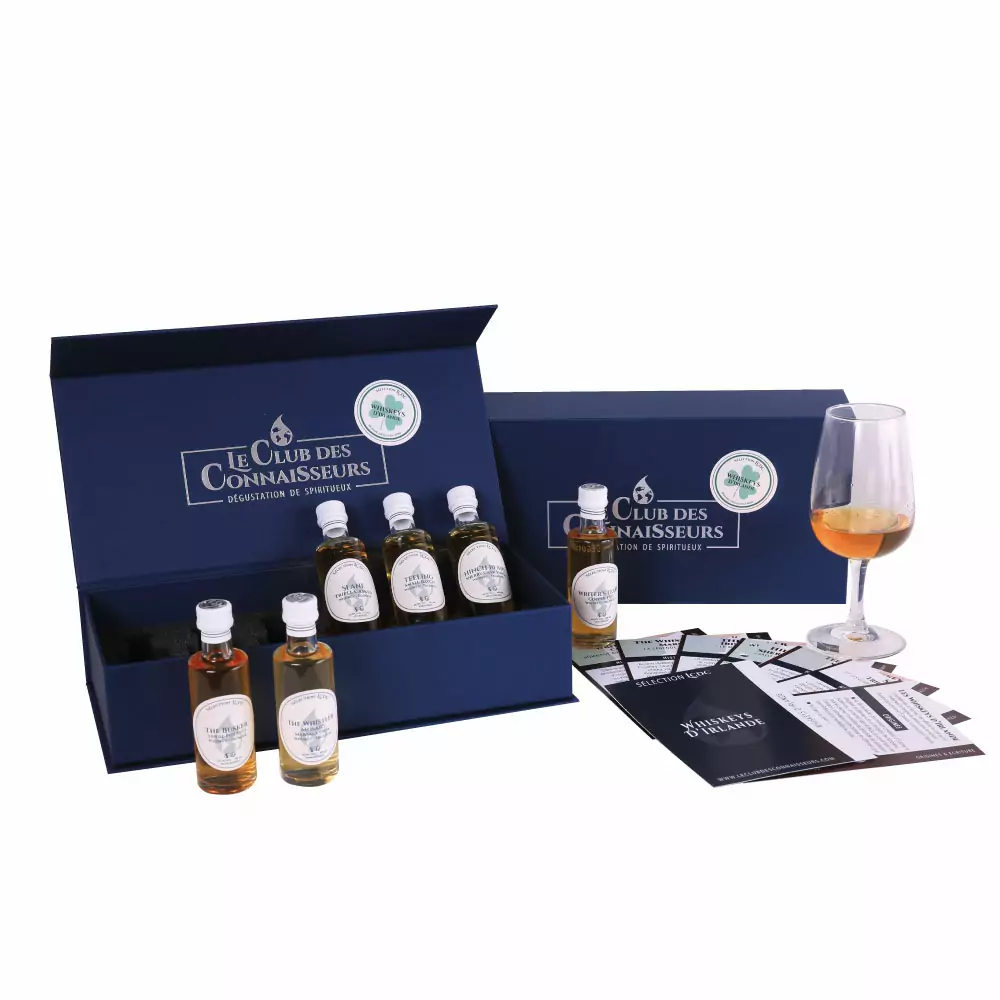 Coffret dégustation whiskeys d'Irlande - 6x40ml meilleure idée cadeau le club des connaisseurs