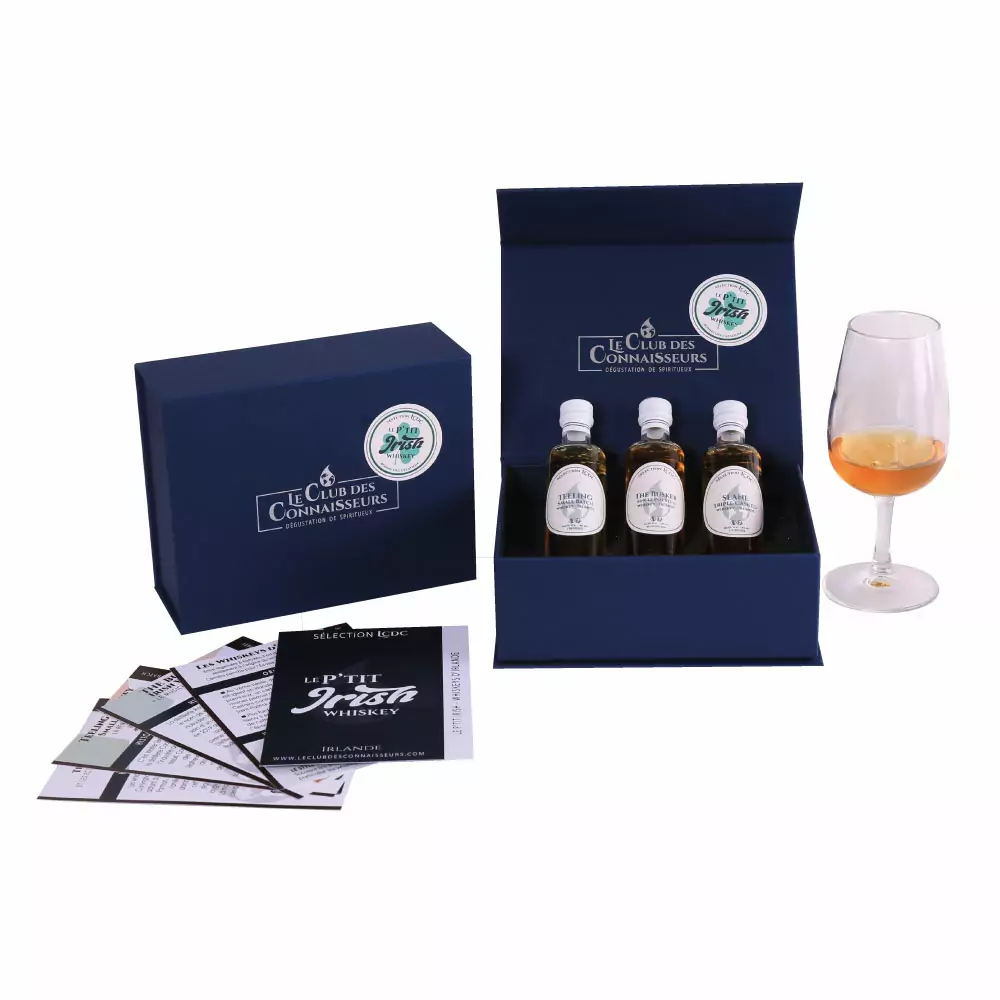 Coffret dégustation whiskeys d'Irlande - Le P’tit Irish meilleure idée cadeau coffret alcool