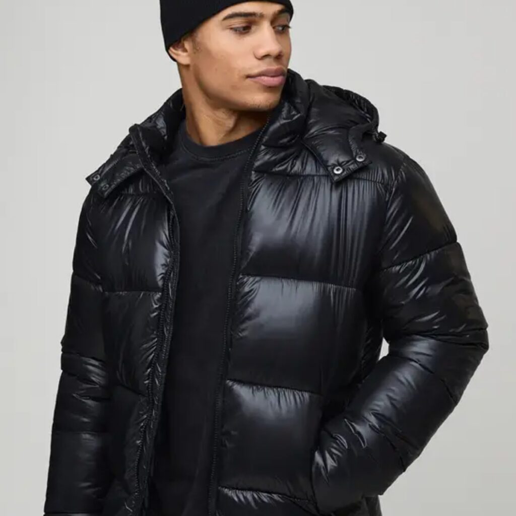 Doudoune Brillante noir doudoune simple homme