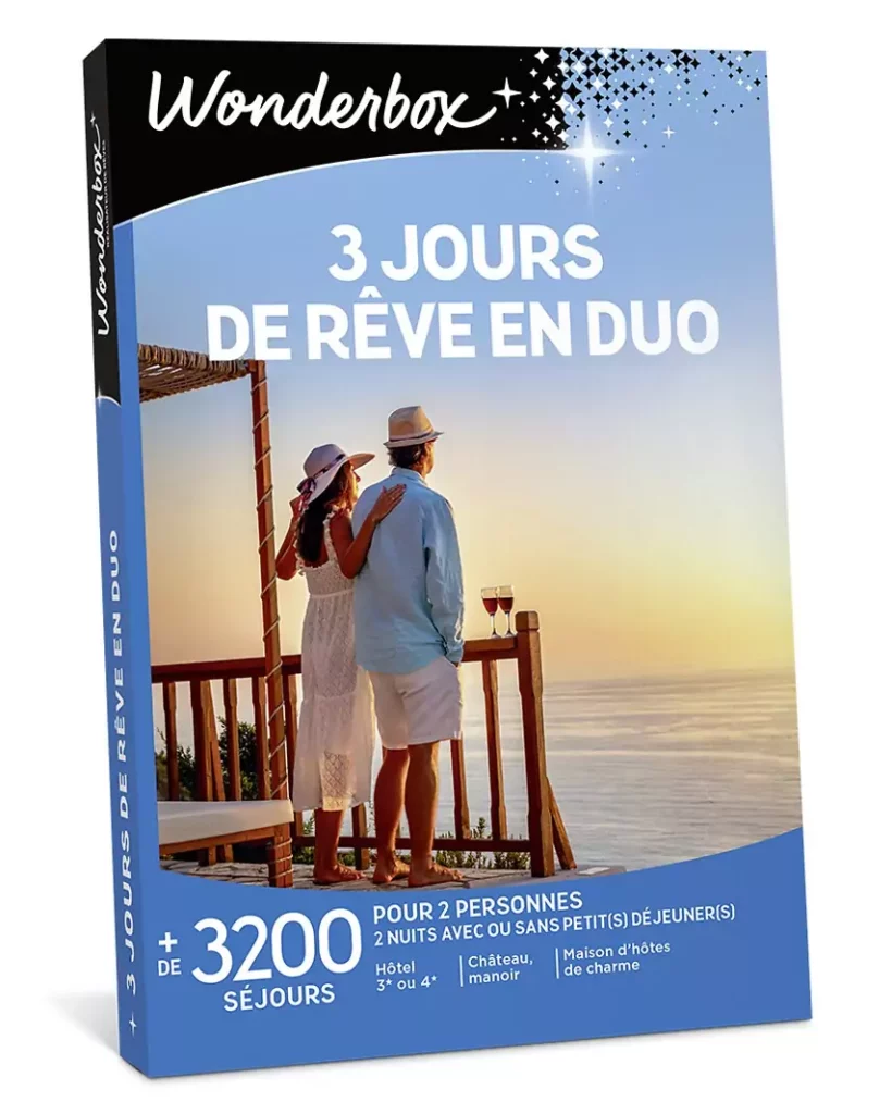 Wonderbox – 3 jours de rêve en duo meilleure idée cadeau week-end saint valentin