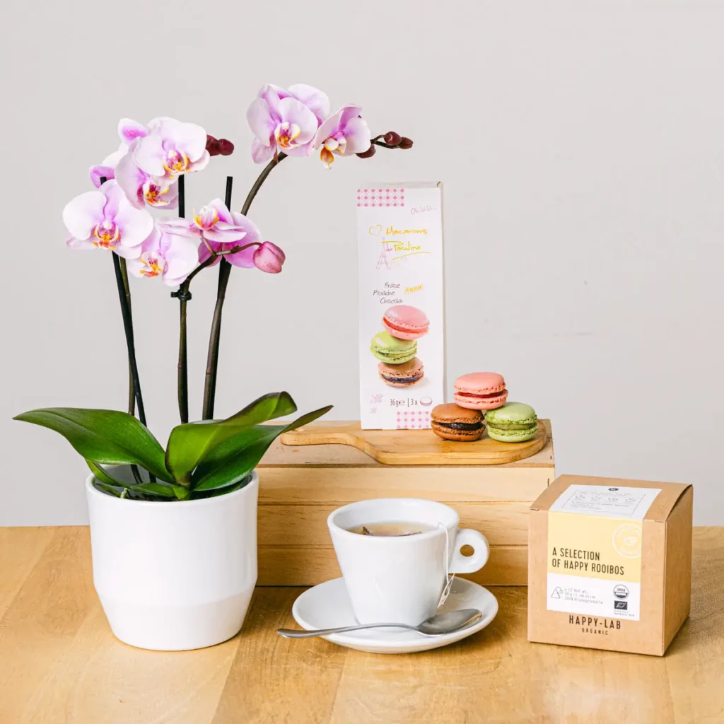 Coffret Conscient Orchidée & Thé meilleure idée cadeau maman
