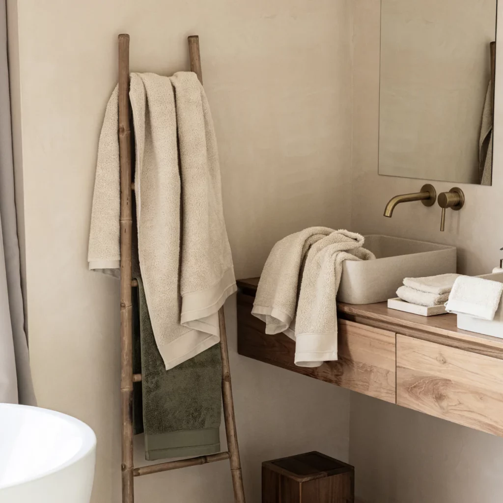 Serviette de bain Douceur nature BIO meilleure idée cadeau linge de bain en coton bio