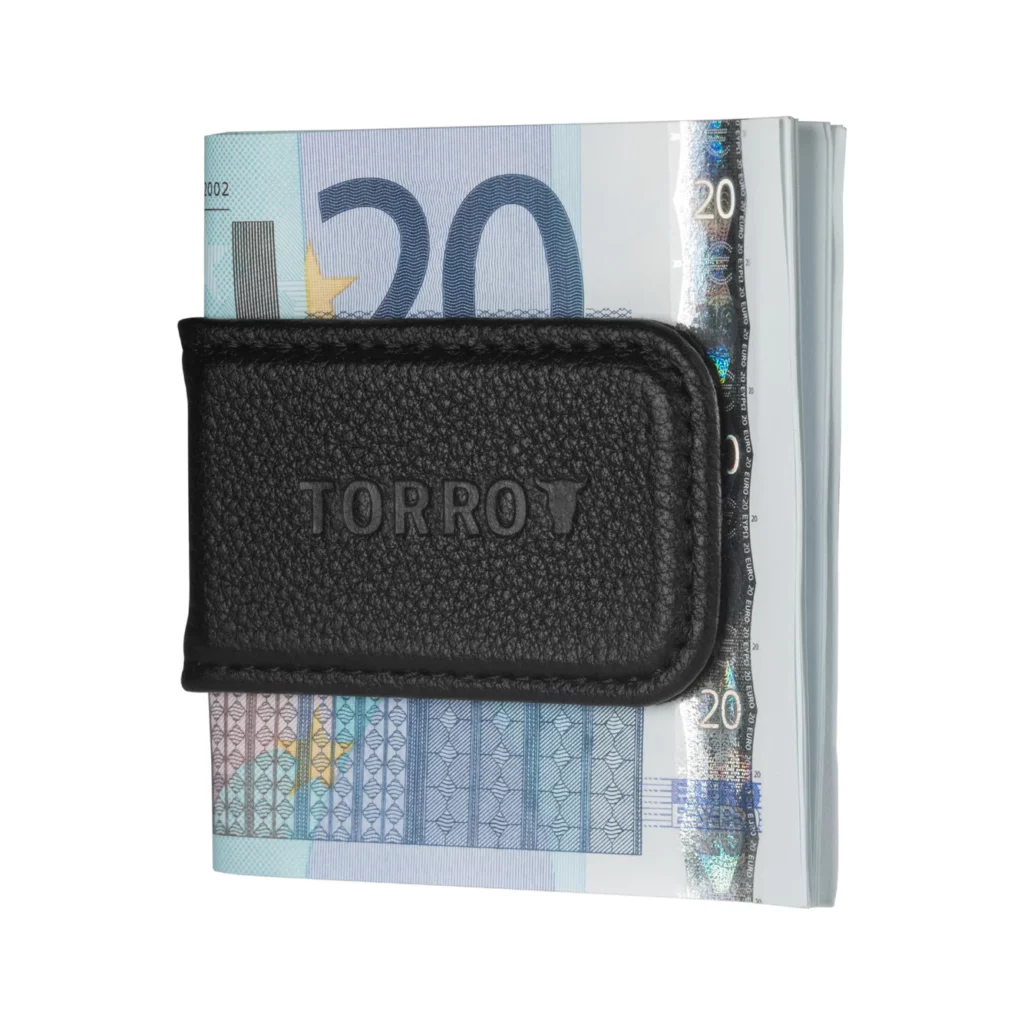 Magnifique pince à billets en cuir pleine fleur avec aimant excellente idée cadeau homme