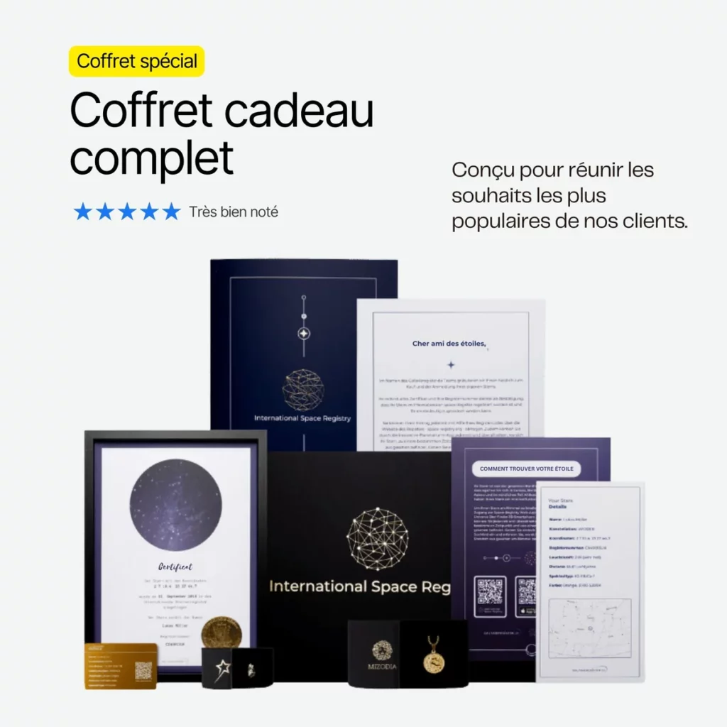 coffret étoile silvernova meilleure idée cadeau originale institut stellaire